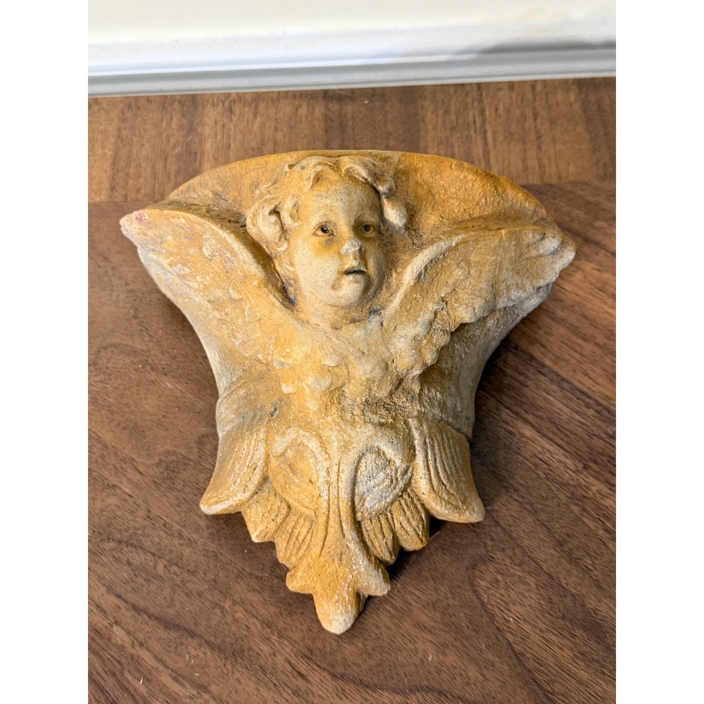United Design Corp Cherub Pocket Planter HP-0500 Yellow Angel Wall Decor